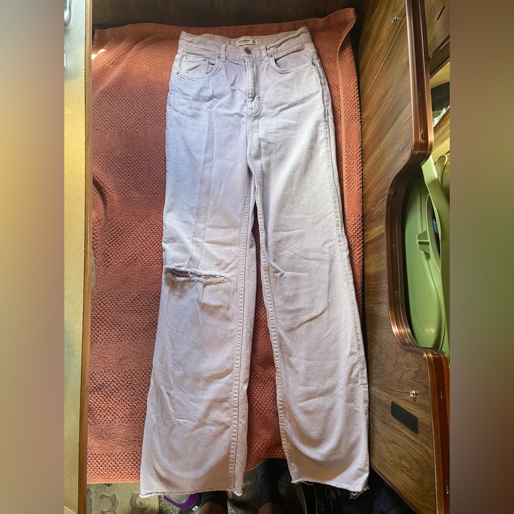 Light Purple Distressed Jeans